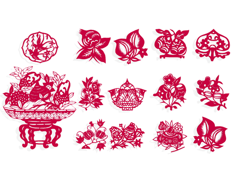 Chinese paper-cut animal paper-cut plant paper-cut