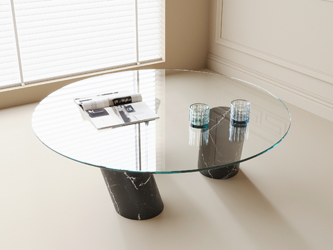 Modern glass coffee table