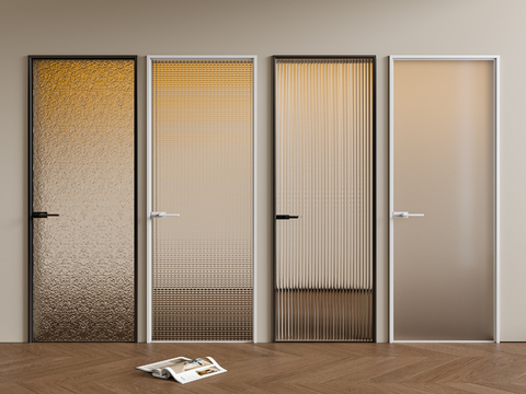 Modern Single Door Bathroom Door Changhong Glass Door