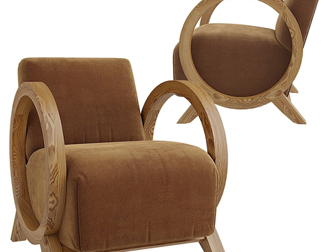 Modern Lounge Chair Solid Wood Chair