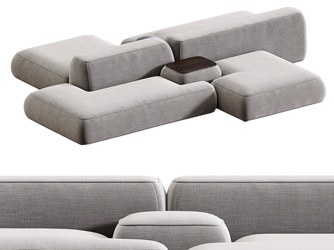 Lema Cloud modern module sofa double-sided sofa multiplayer sofa