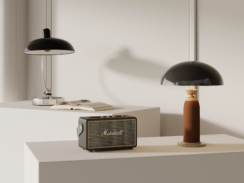 Modern Table Lamp Book Ornaments Radio