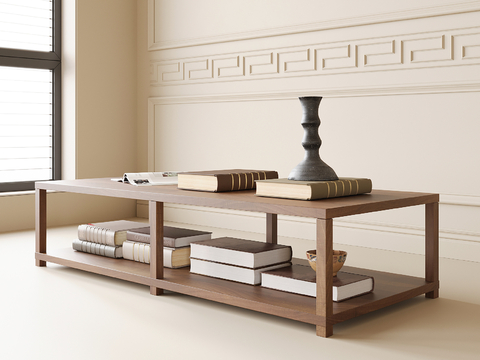 Modern solid wood coffee table