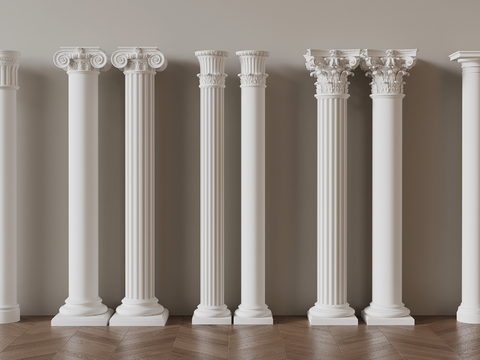 French Roman Column Gypsum Column