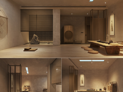 New Chinese Zen Tea Room Meditation Room