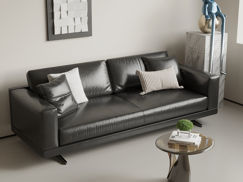 Leather Sofa Double Sofa