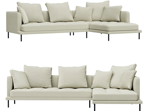 Modern corner sofa multiplayer sofa