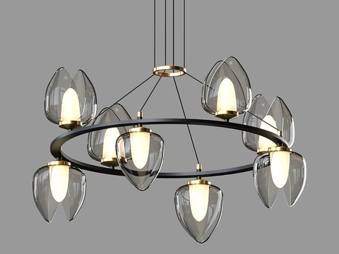 Modern glass chandelier