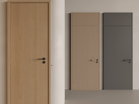 Modern solid wood single door