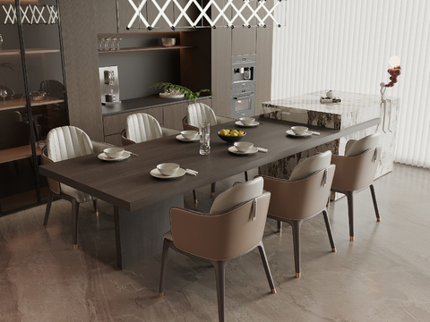 Modern Nakajima Dining Table and Chair