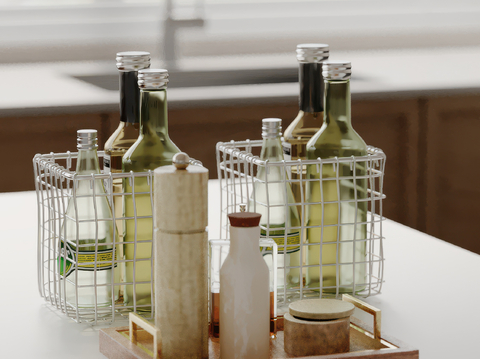 Modern Wine Bottle Iron Rack Tray