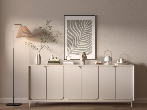 Cream Style Sideboard Entrance Cabinet