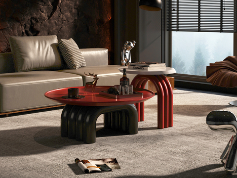 Affordable Luxury Style Coffee Table Red Coffee Table