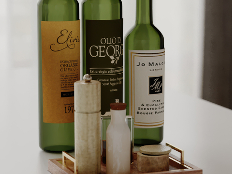 Modern wine bottle cup tray