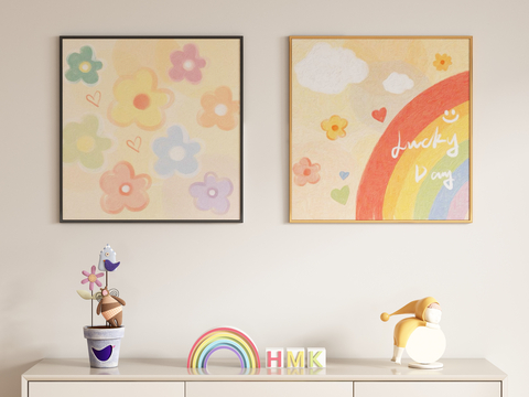 Dopamine Hanging Paintings Children's Cartoon Hanging Paintings Decorative Paintings