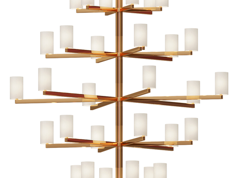 Modern multi-head chandelier