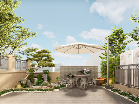 New Chinese Courtyard Garden