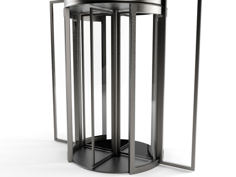 Modern metal revolving door