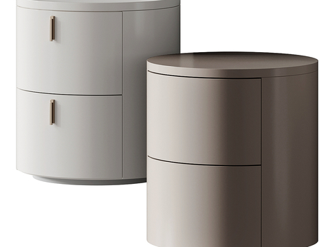 KOZA home modern round bedside table