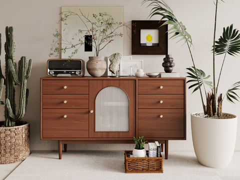 Middle style porch cabinet