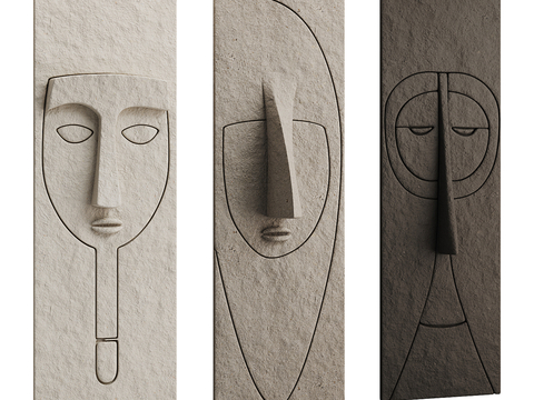 Silent Face Three-dimensional Wall Art Pendant