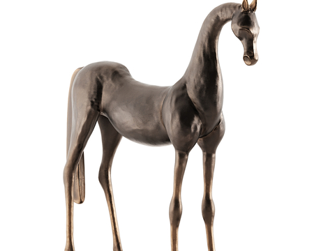 Modern bronze cast horse sculpture art ornaments