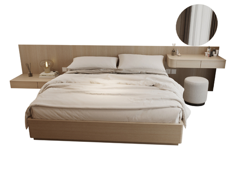 Log Style double bed dressing table