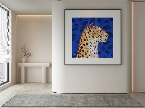 Modern Decorative Painting Leopard Hanging Painting