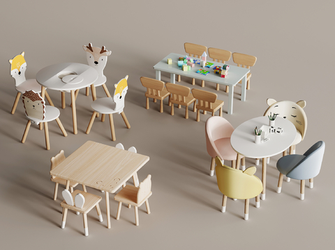 Modern Children's Table and Chair Toy Table