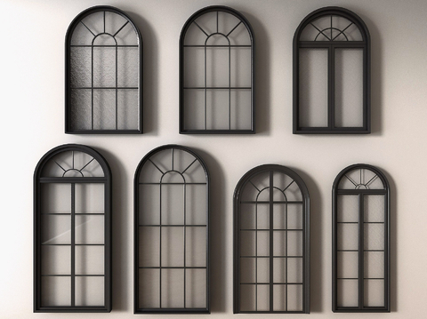 French windows retro casement window arched window window