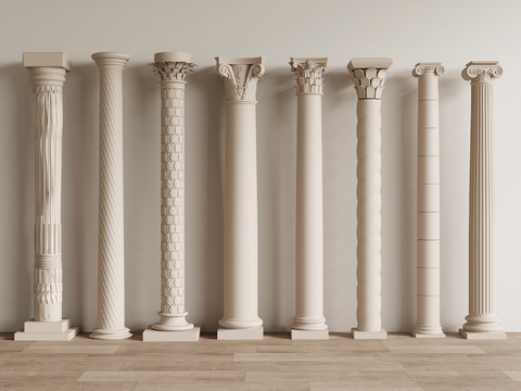 French Roman Column Square Column Column