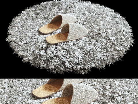 Modern Round Carpet Coral Fleece Carpet Plush Carpet