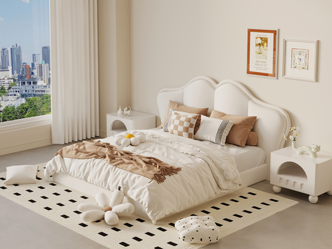 Cream Style double bed