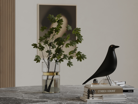 Modern Desktop Ornaments Vase Ornaments Books