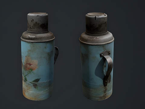 Shabby thermos kettle