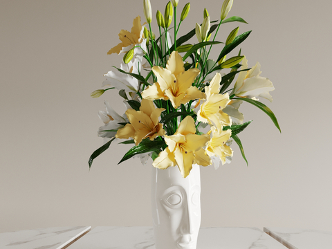 Modern vase floral flower arrangement