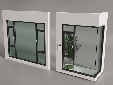 modern window broken bridge aluminum casement window