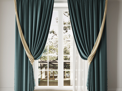 Modern flannel curtain window