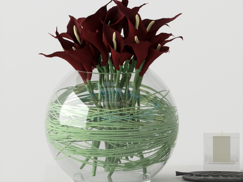 Modern green plant floral art