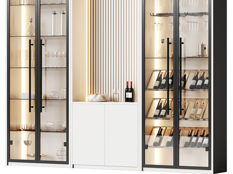 Affordable Luxury Style Wine Cabinet with Glass Door