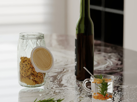 Modern Table Ornaments Kitchen Ornaments Biscuit Wine Bottle