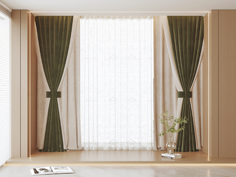 Modern fabric curtains