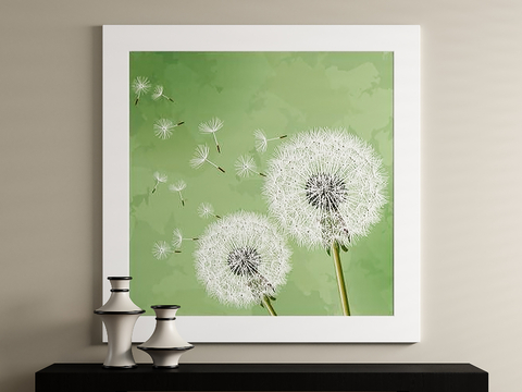 Antique style decorative painting dandelion hanging painting