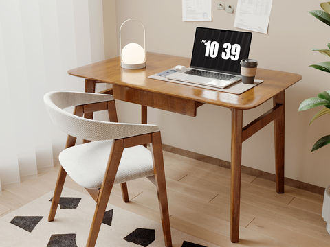 Log Style desk and chair