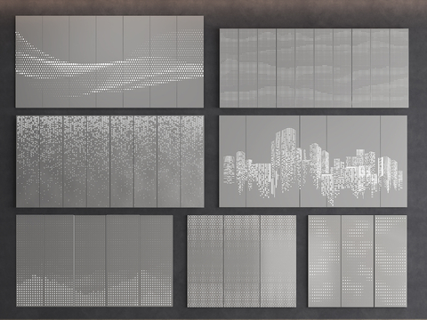 Perforated plate Transmit plate Aluminum veneer Perforated plate Panel