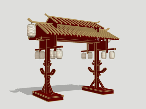 New Chinese-style ancient archway archway Art Display punch point