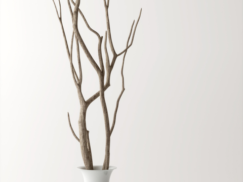 Modern Dried Branch Vase Flower Art