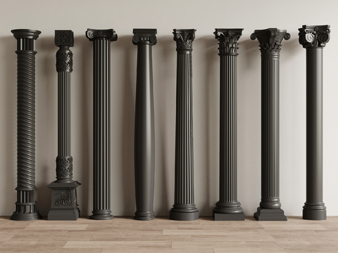 French retro Roman column square column