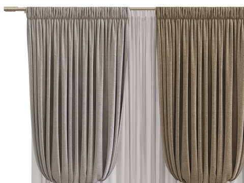 Modern Curtain Curtain Rod Fabric Curtain