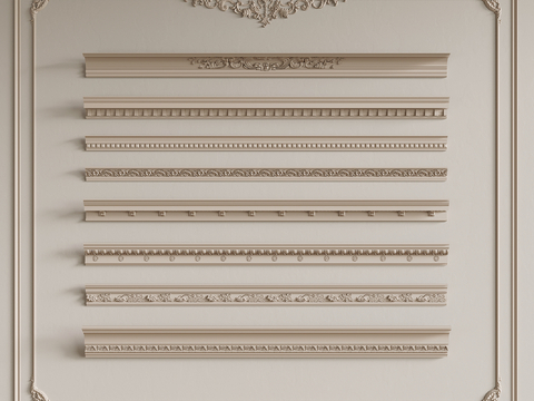 French line gypsum line top corner line skirting line